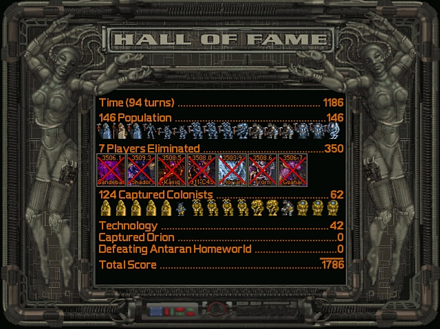 Antares victory screen